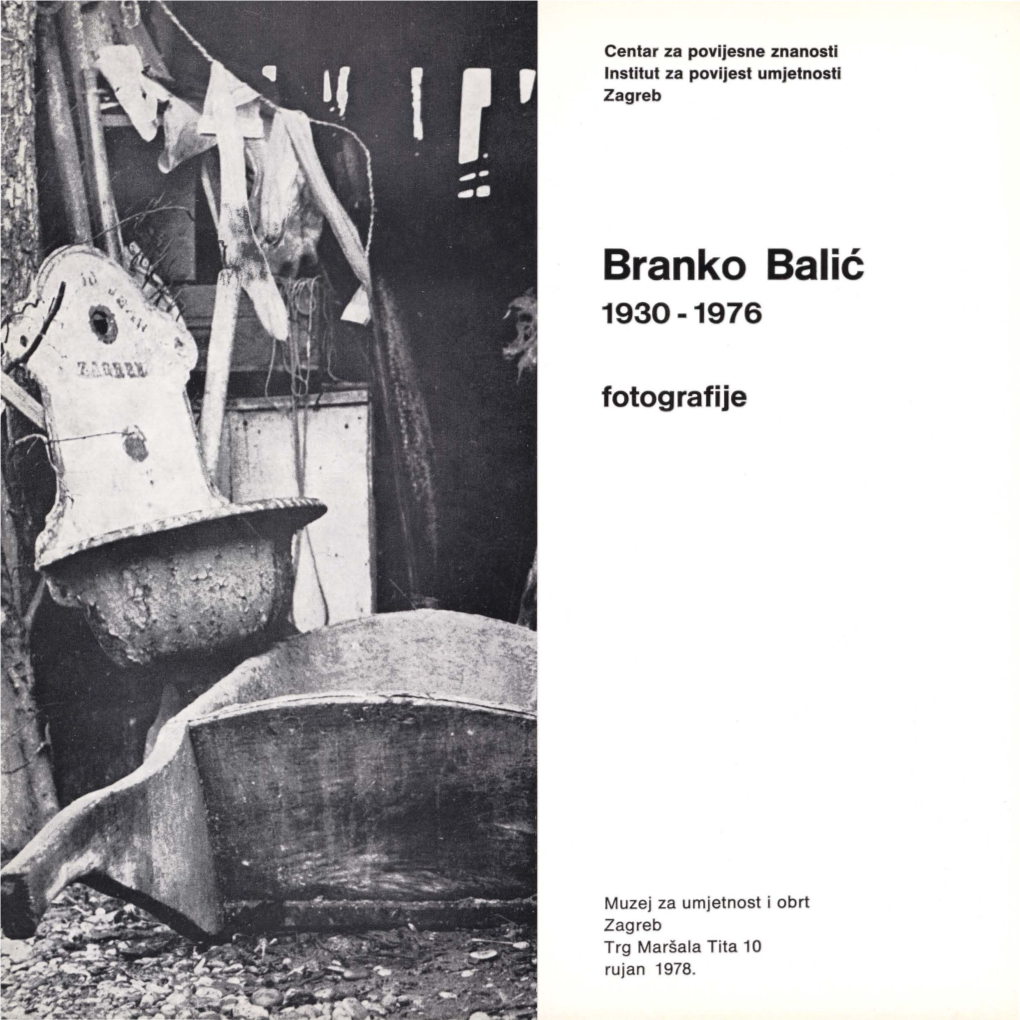 Branko Balić 1930-1976 Fotografije