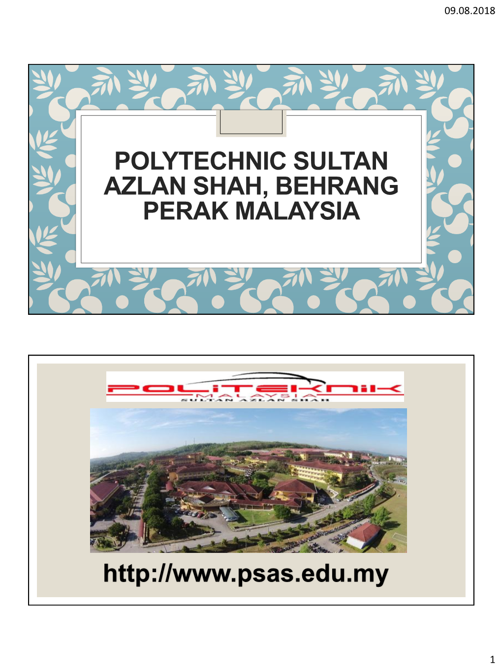 Polytechnic Sultan Azlan Shah, Behrang Perak Malaysia