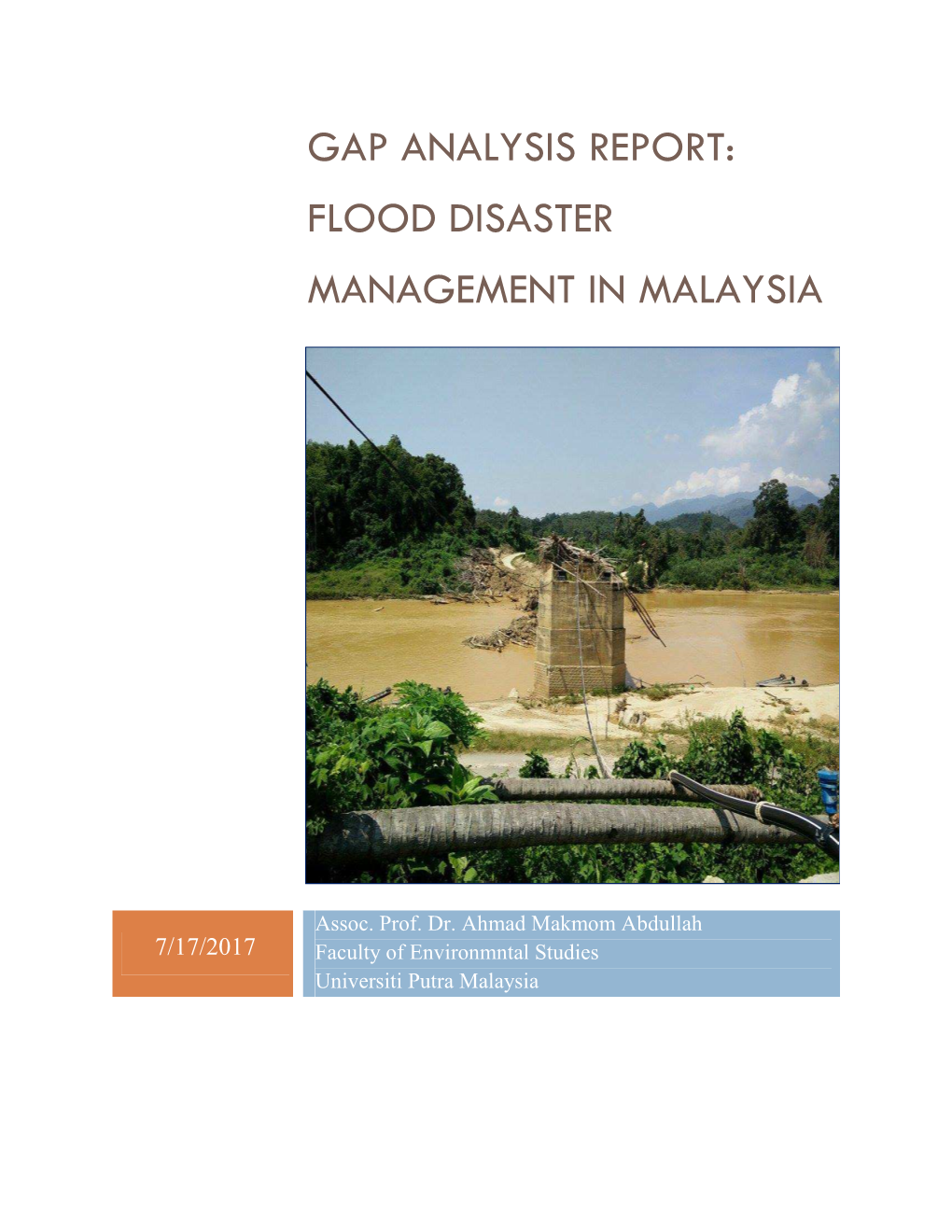 1.GAP ANALYSIS REPORT Flood Disaster17july2017