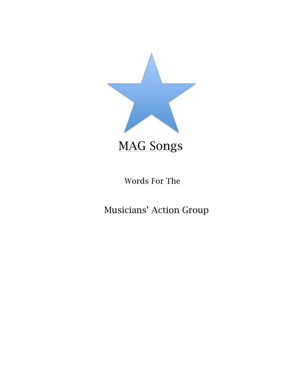 MAG Song Sheet