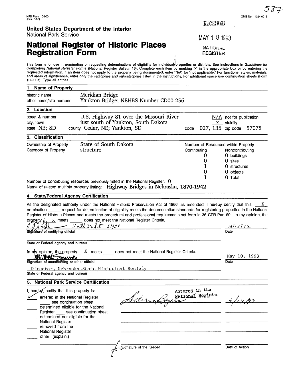 National Register of Historic Places Continuation Sheet