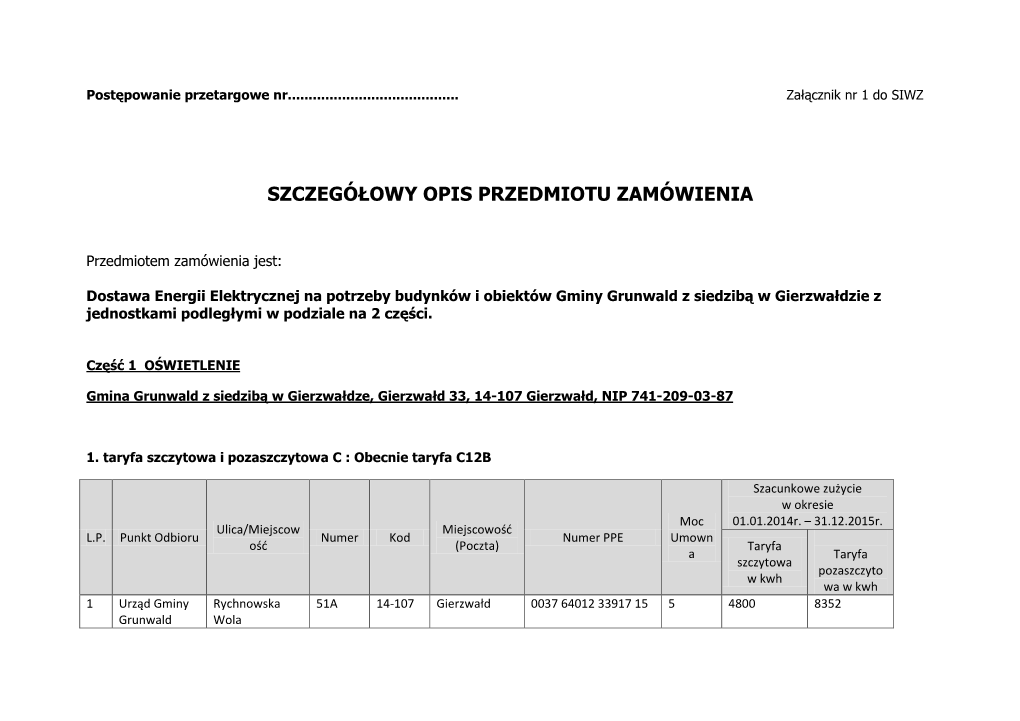 Szczegółowy Opis Przedmiotu Zamówienia