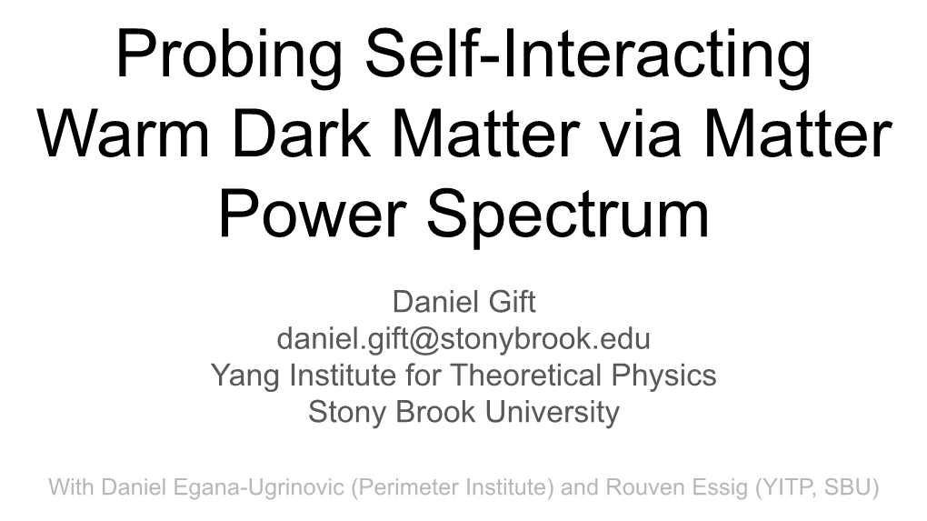 Probing Self-Interacting Dark Matter Via Matter Power Spectrum