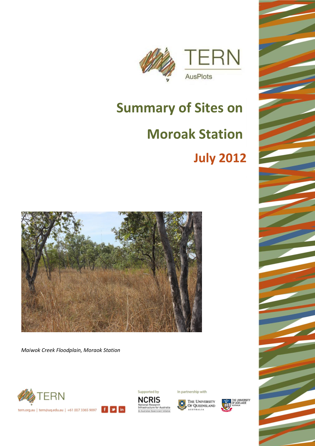 Summary of Sites on Moroak Station