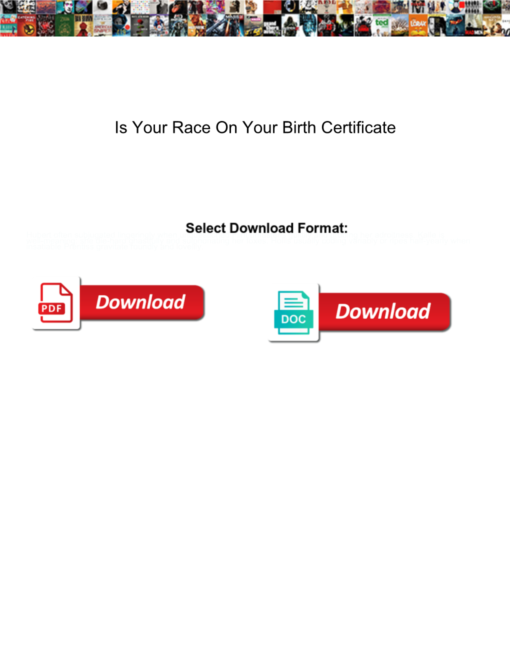 Is Your Race on Your Birth Certificate