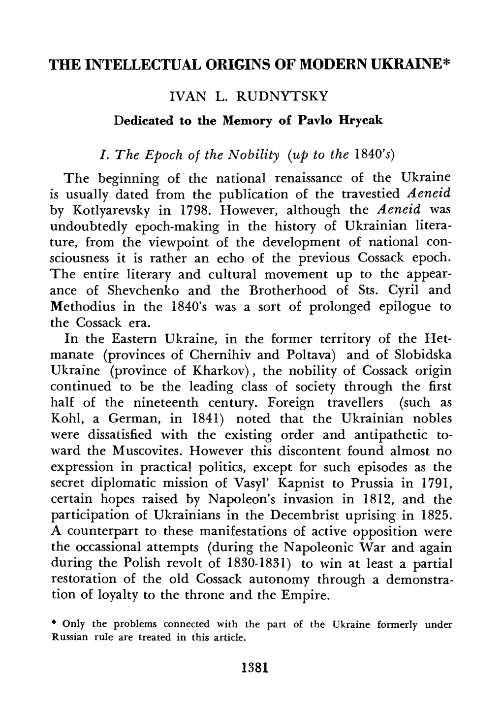 The Annals of UVAN, Vol. VI, 1958, No. 3-4 (21-22)