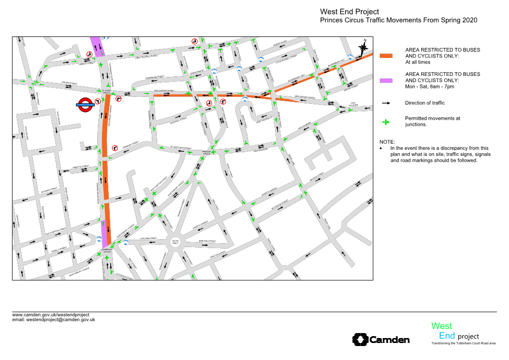 Princes Circus Traffic Movements from Spring 2020