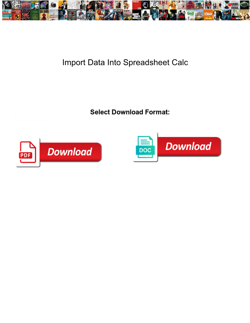Import Data Into Spreadsheet Calc