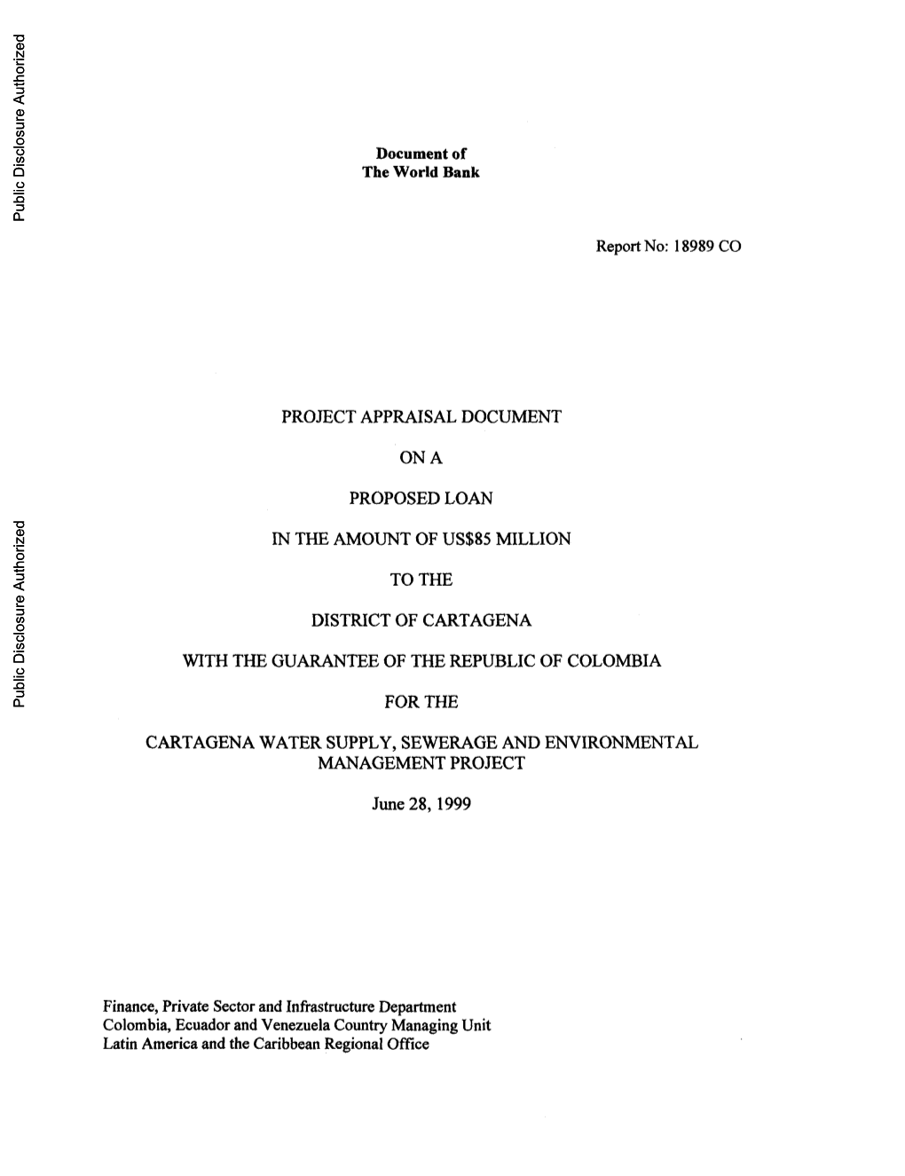 World Bank Document