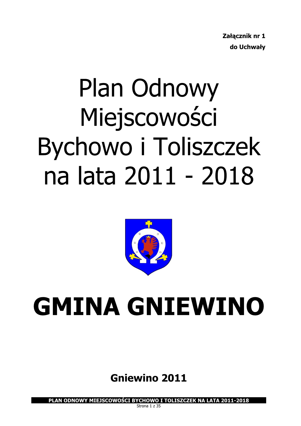 Plan Odnowy Miejscowości Bychowo I Toliszczek Na Lata 2011 � 2018