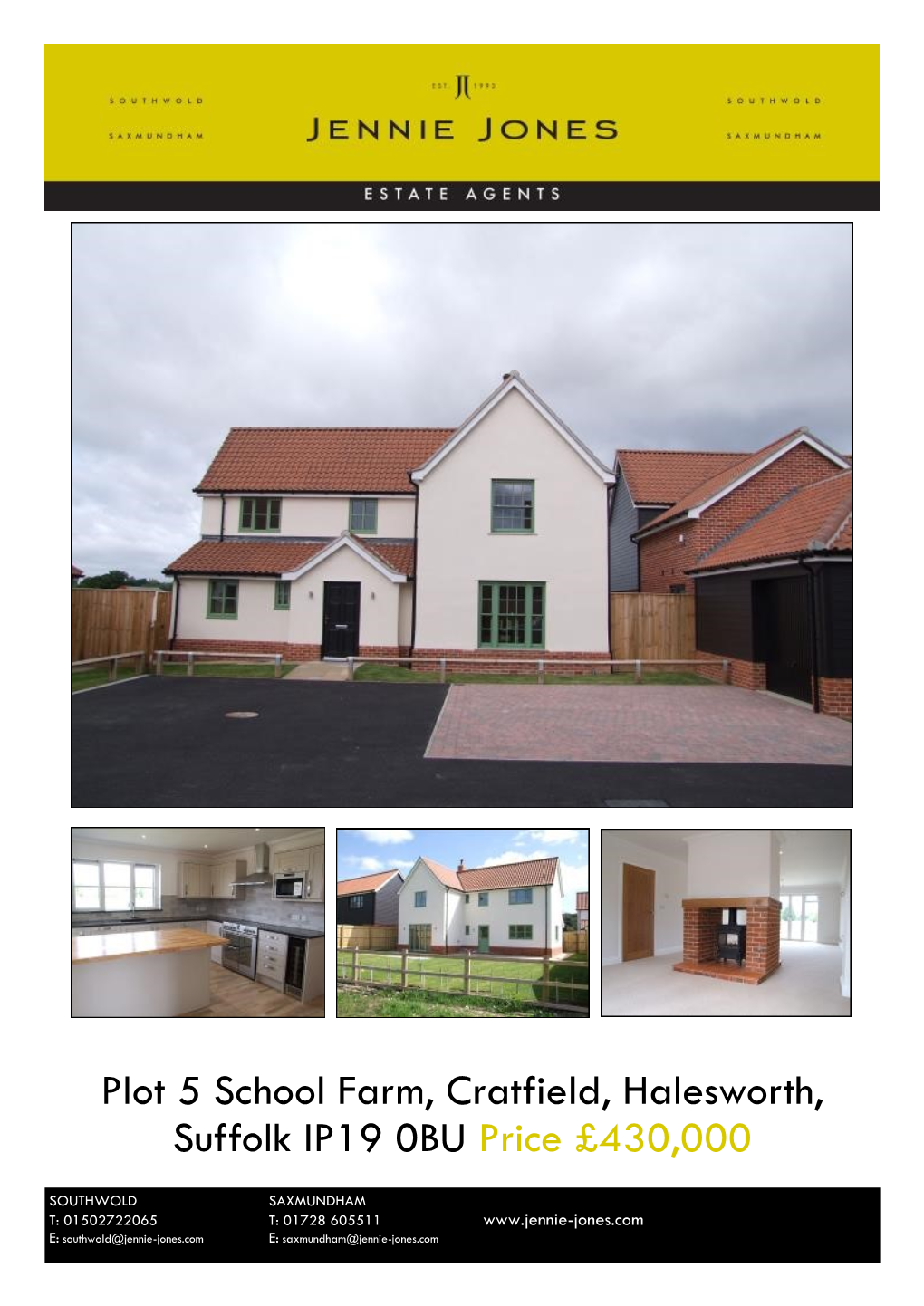 Plot 5 School Farm, Cratfield, Halesworth, Suffolk IP19 0BU Price £430,000