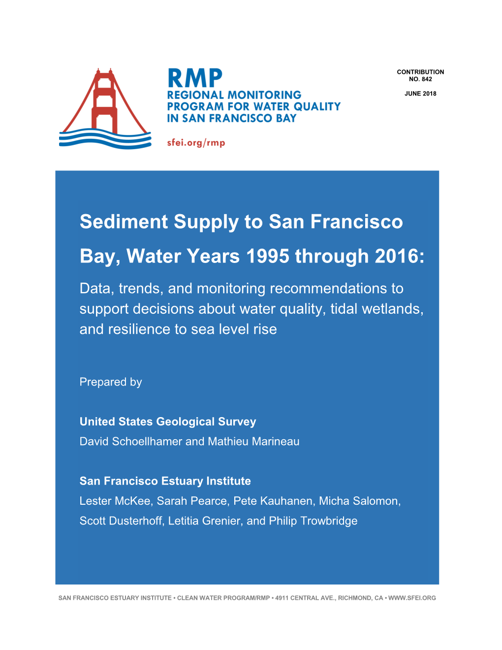 Sediment Supply to San Francisco