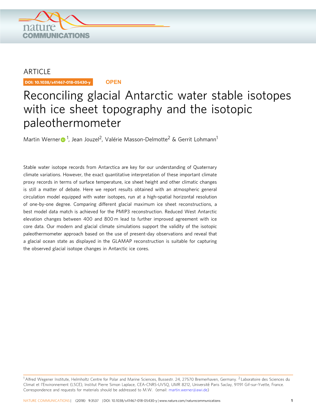 Reconciling Glacial Antarctic Water Stable Isotopes with Ice Sheet Topography and the Isotopic Paleothermometer