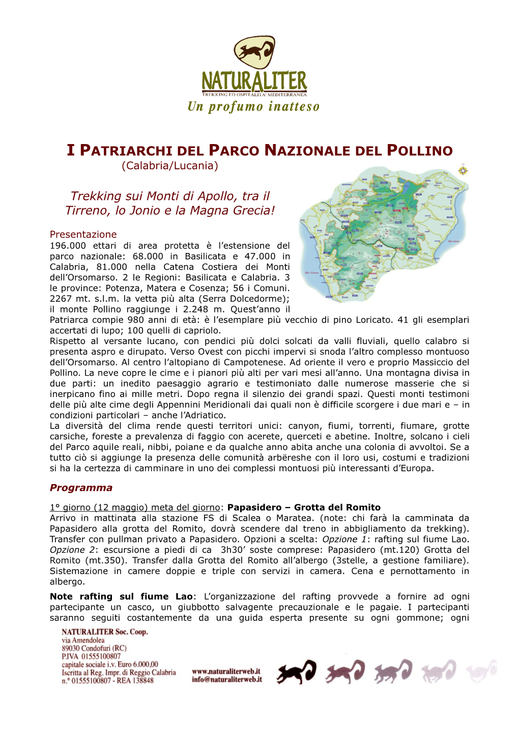 I PATRIARCHI DEL PARCO NAZIONALE DEL POLLINO (Calabria/Lucania)