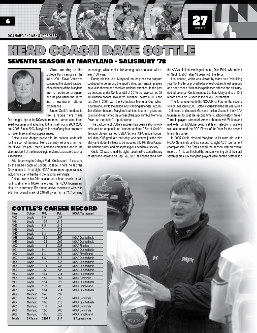 Head Coach Dave Cottle