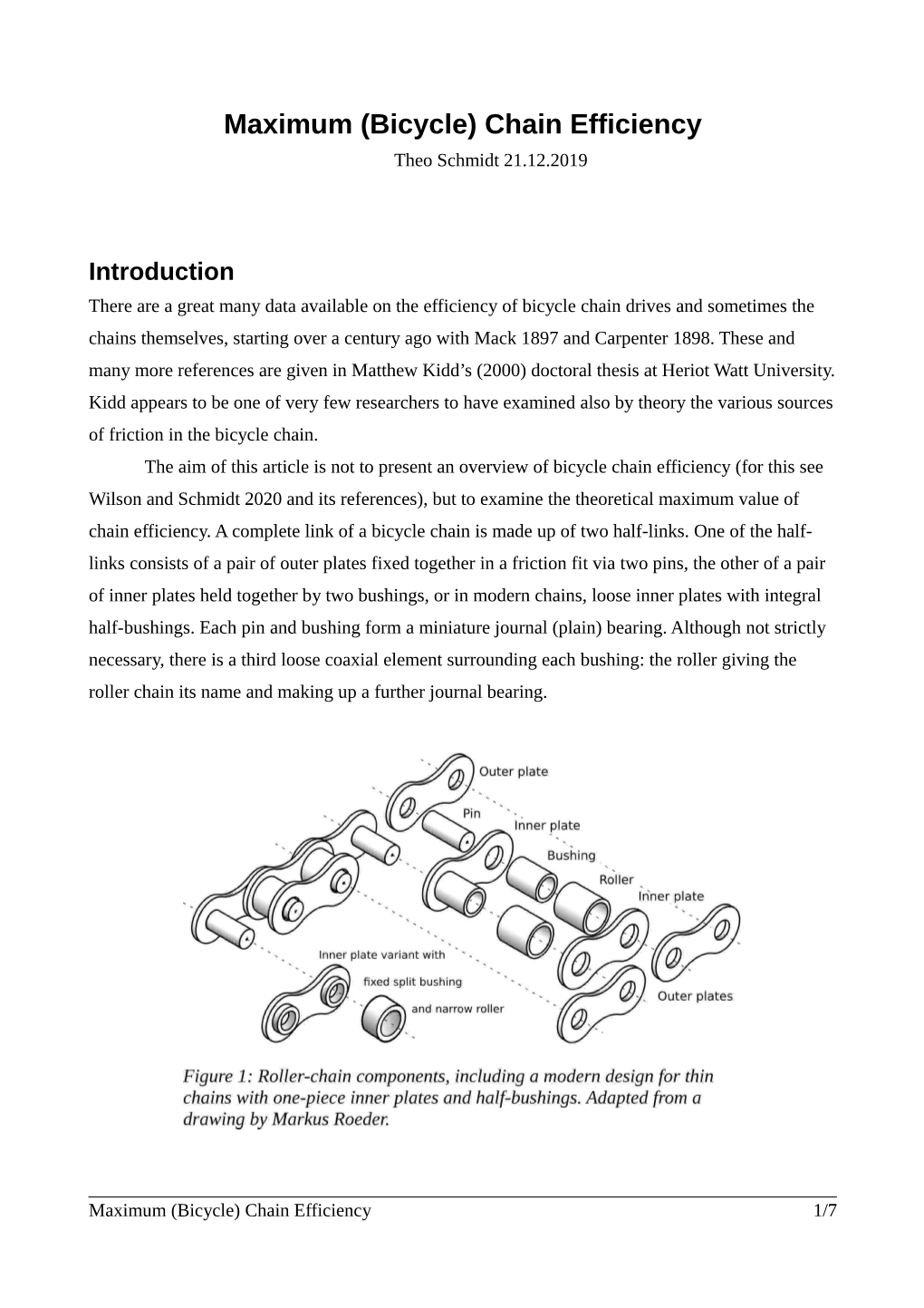 Maximum (Bicycle) Chain Efficiency Theo Schmidt 21.12.2019