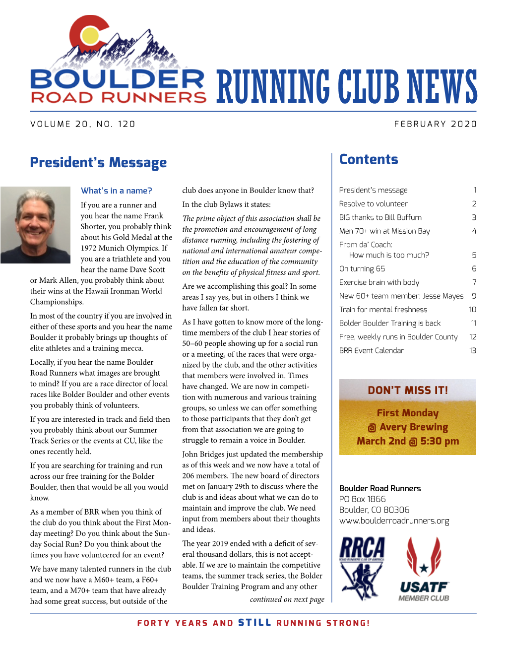 Running Club News Volume 20, No