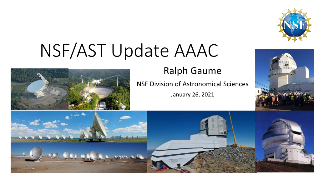 NSF/AST Programs and Budget Update