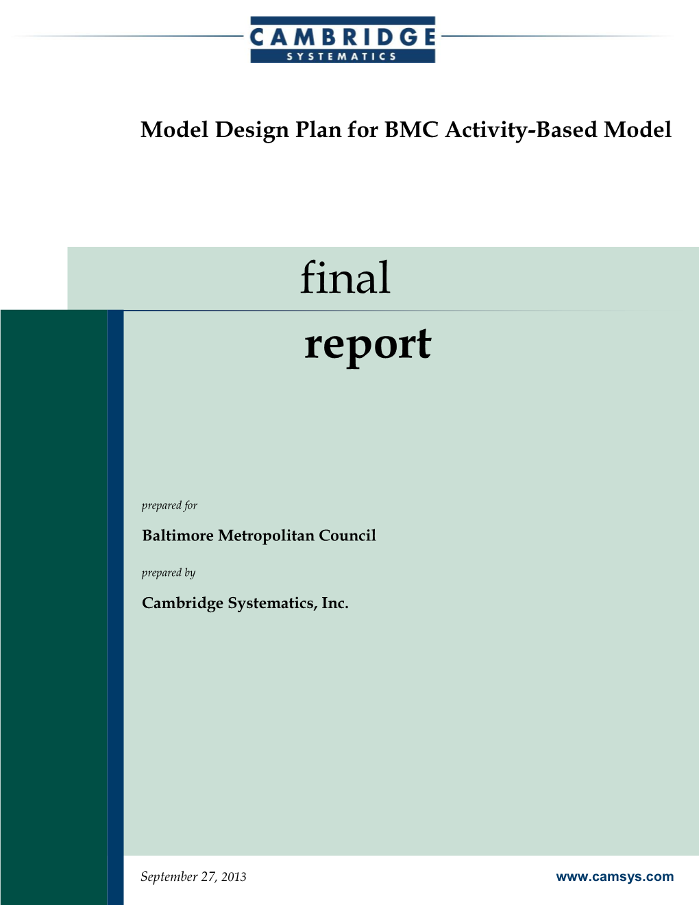 A Model Design Plan