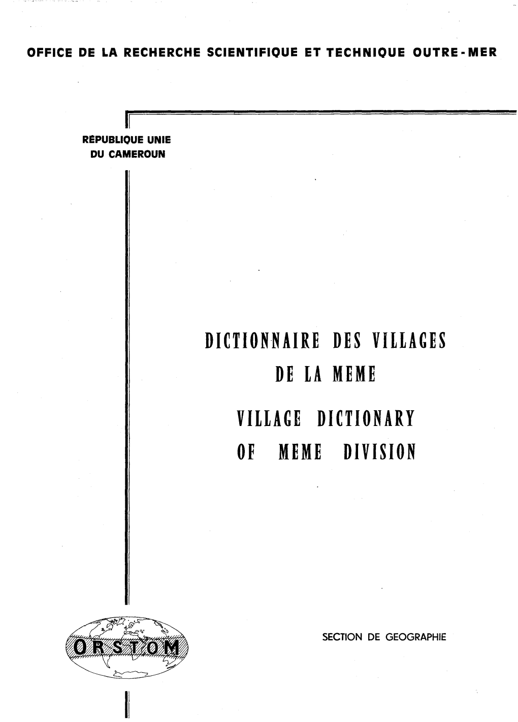 Village Dictionary of Meme Division