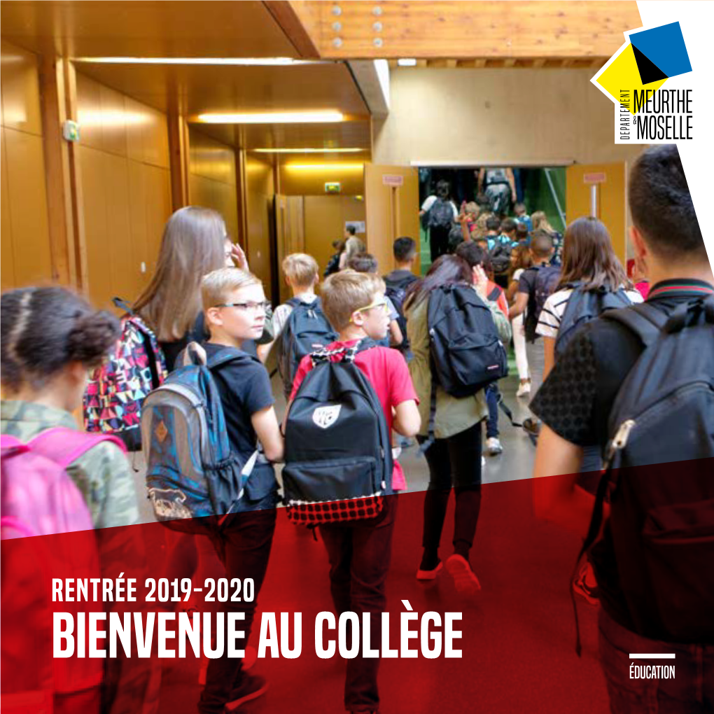 Rentrée 2019-2020 Bienvenue Au Collège Éducation