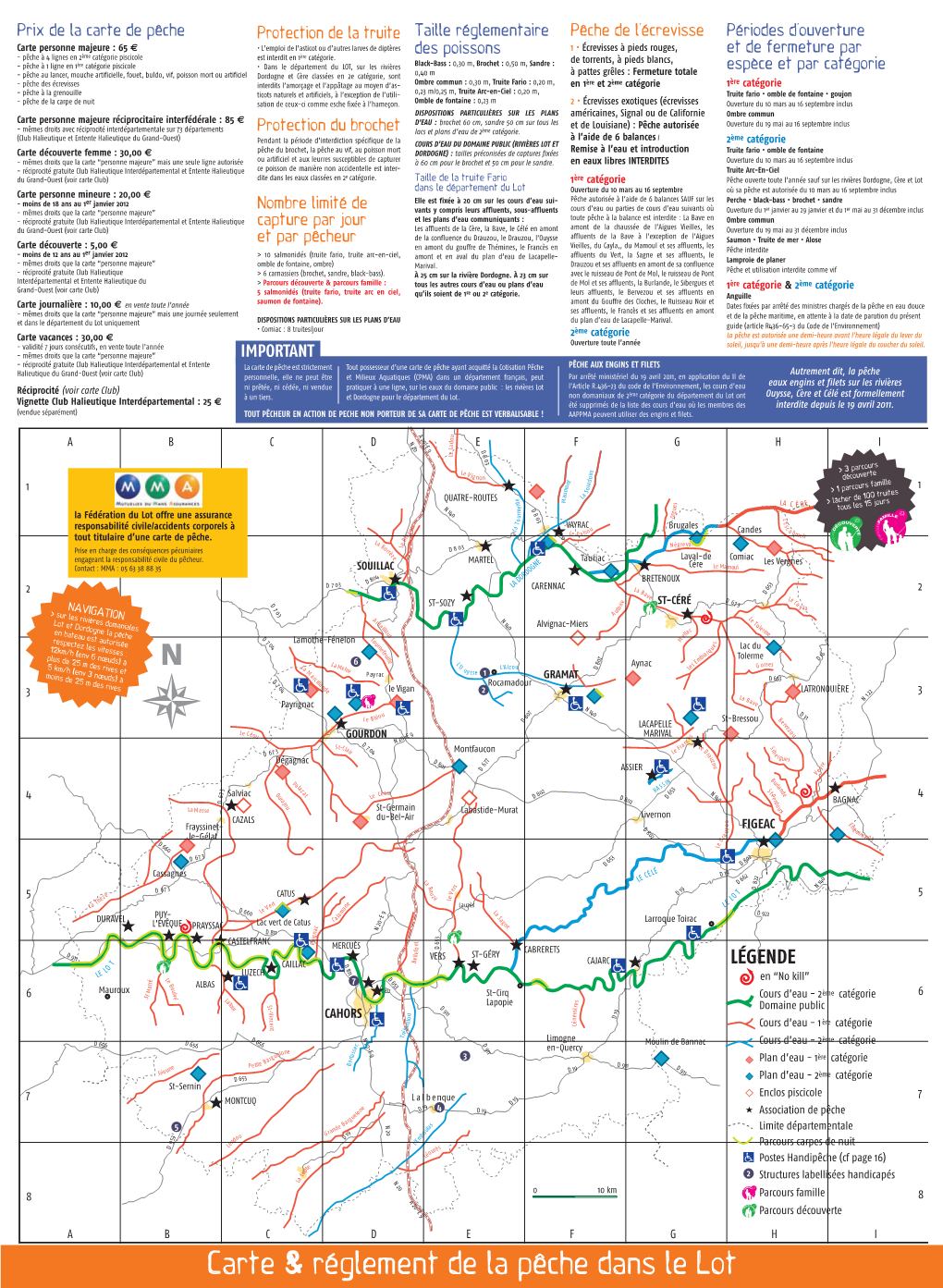 Carte & Réglement De La Pêche Dans Le