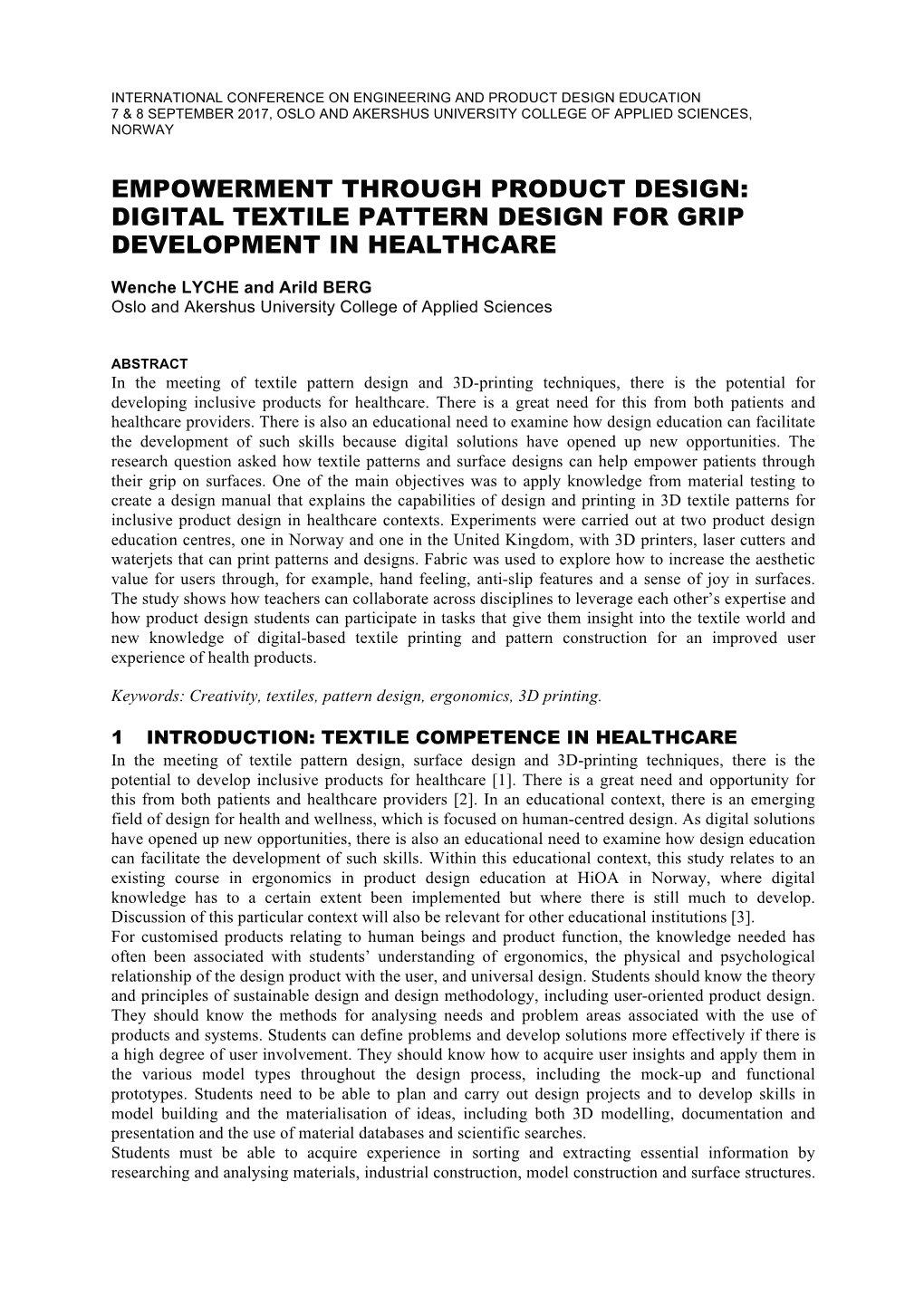 Digital Textile Pattern Design for Grip Development in Healthcare
