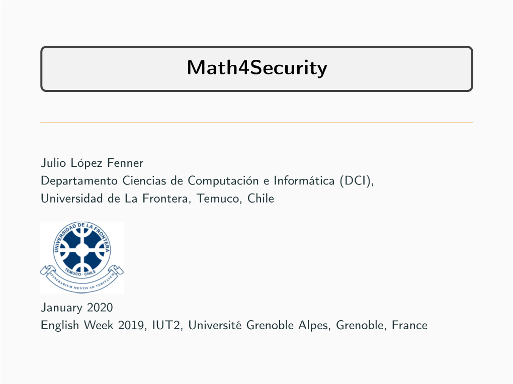 Math4security