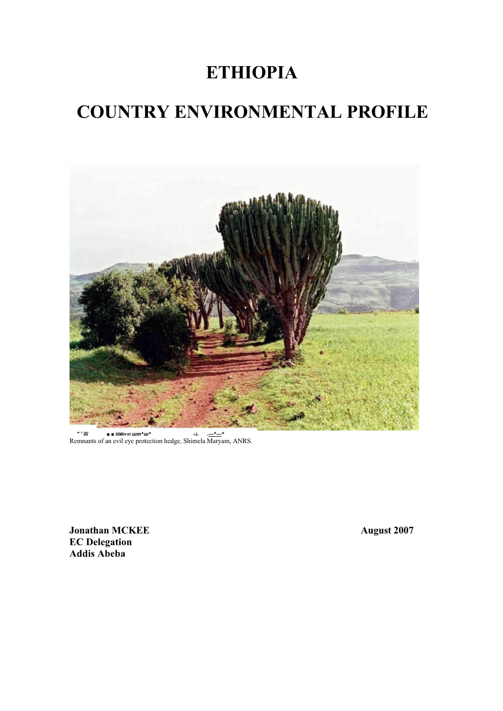 Ethiopia Country Environmental Profile