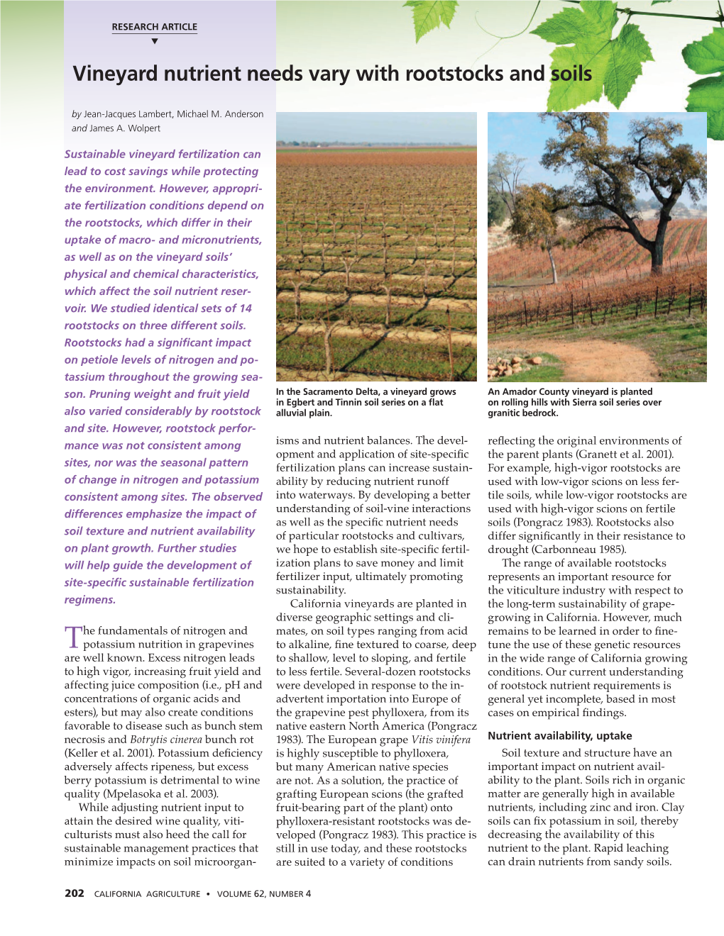 Lower Petiole Potassium Concentration at Bloom in Rootstocks