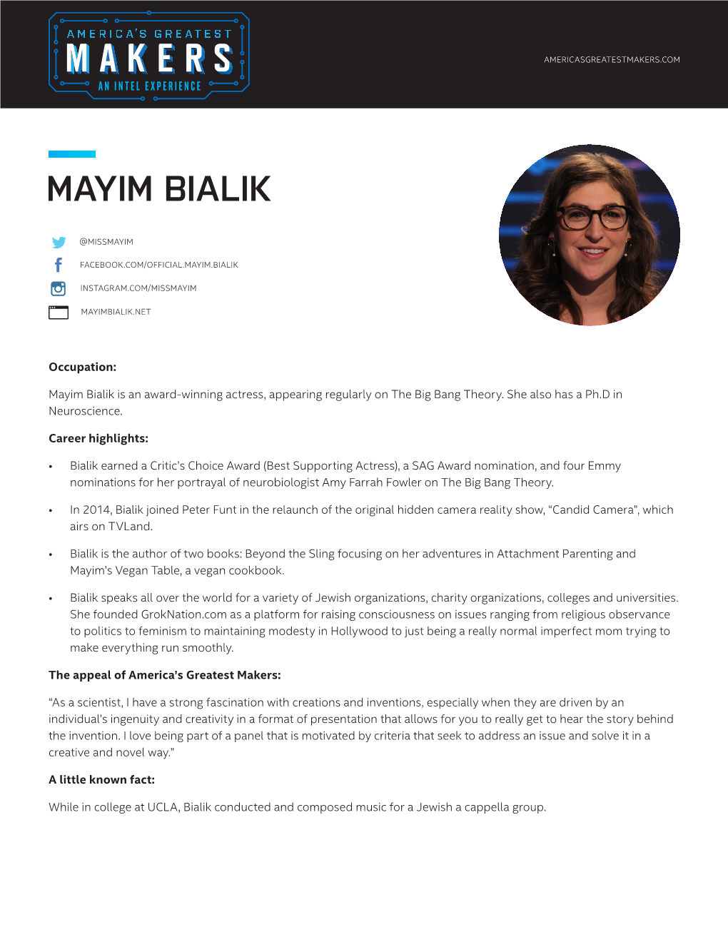 Mayim Bialik