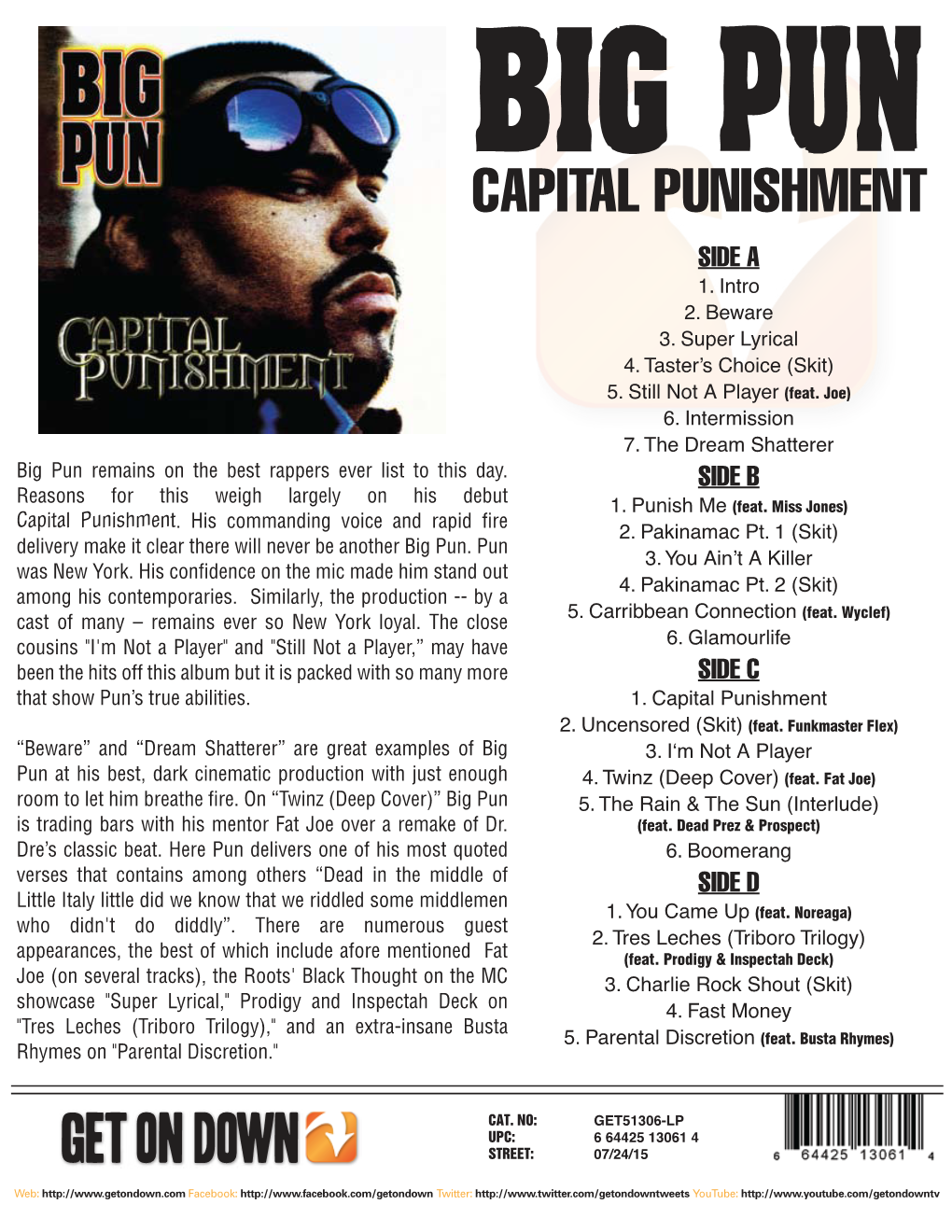 GET 51306 BIG PUN Capital Punishment LP