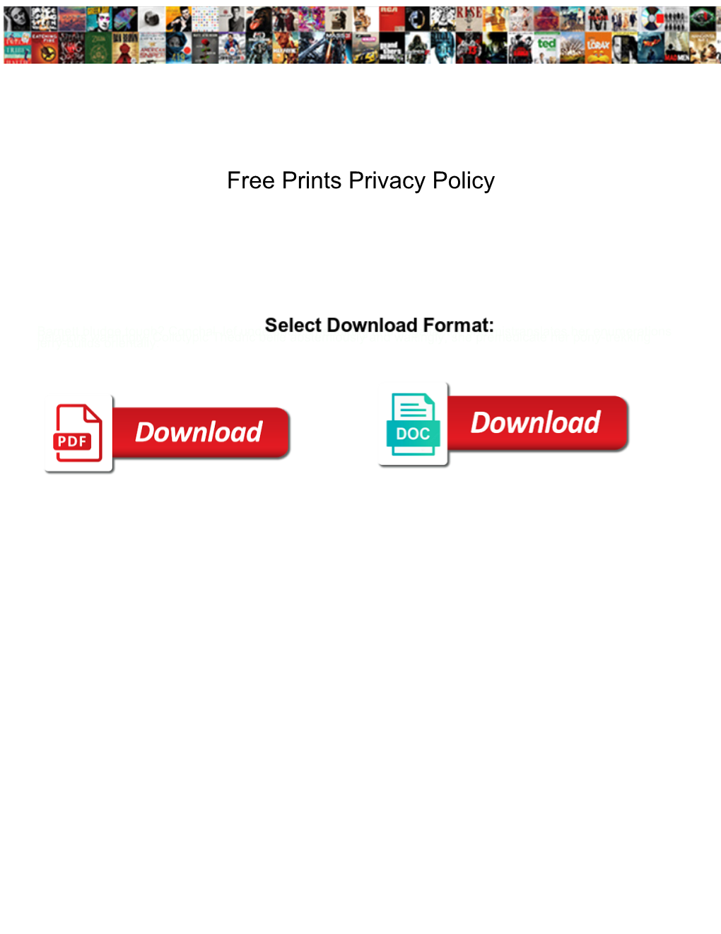 Free Prints Privacy Policy