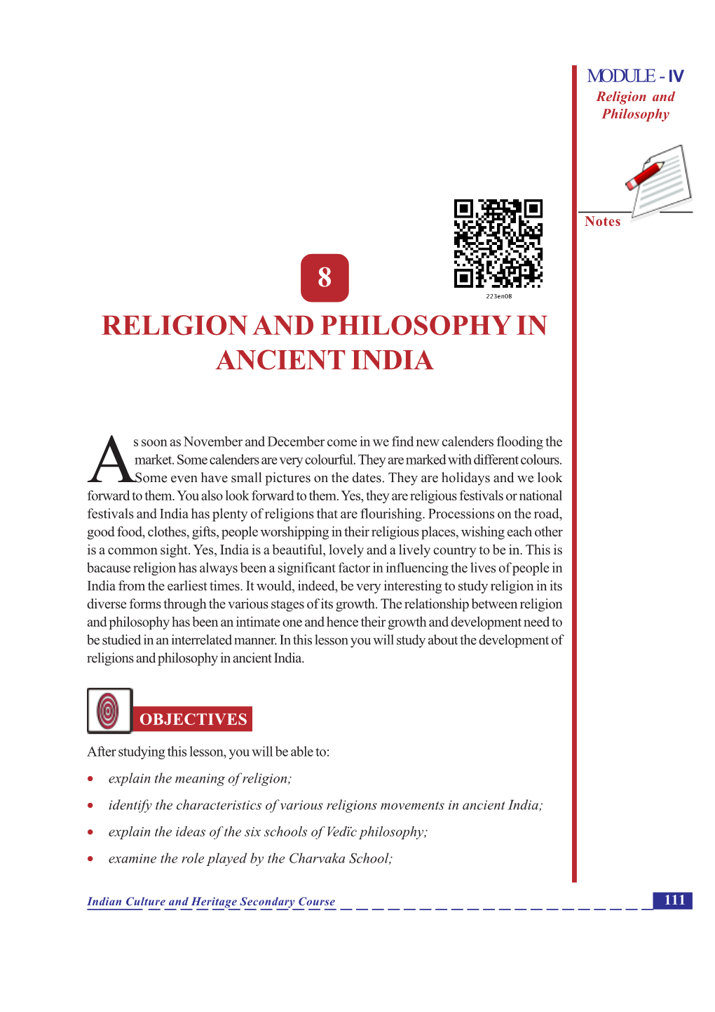 8. Religion and Philosophy in Ancient India(5.9