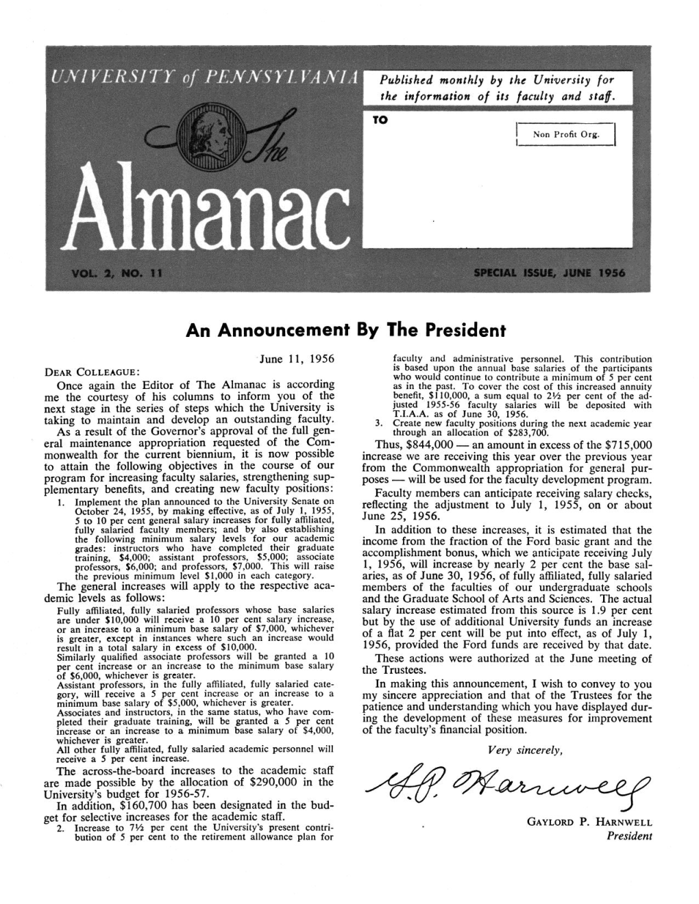 No. 11 Special Issue, June 1956