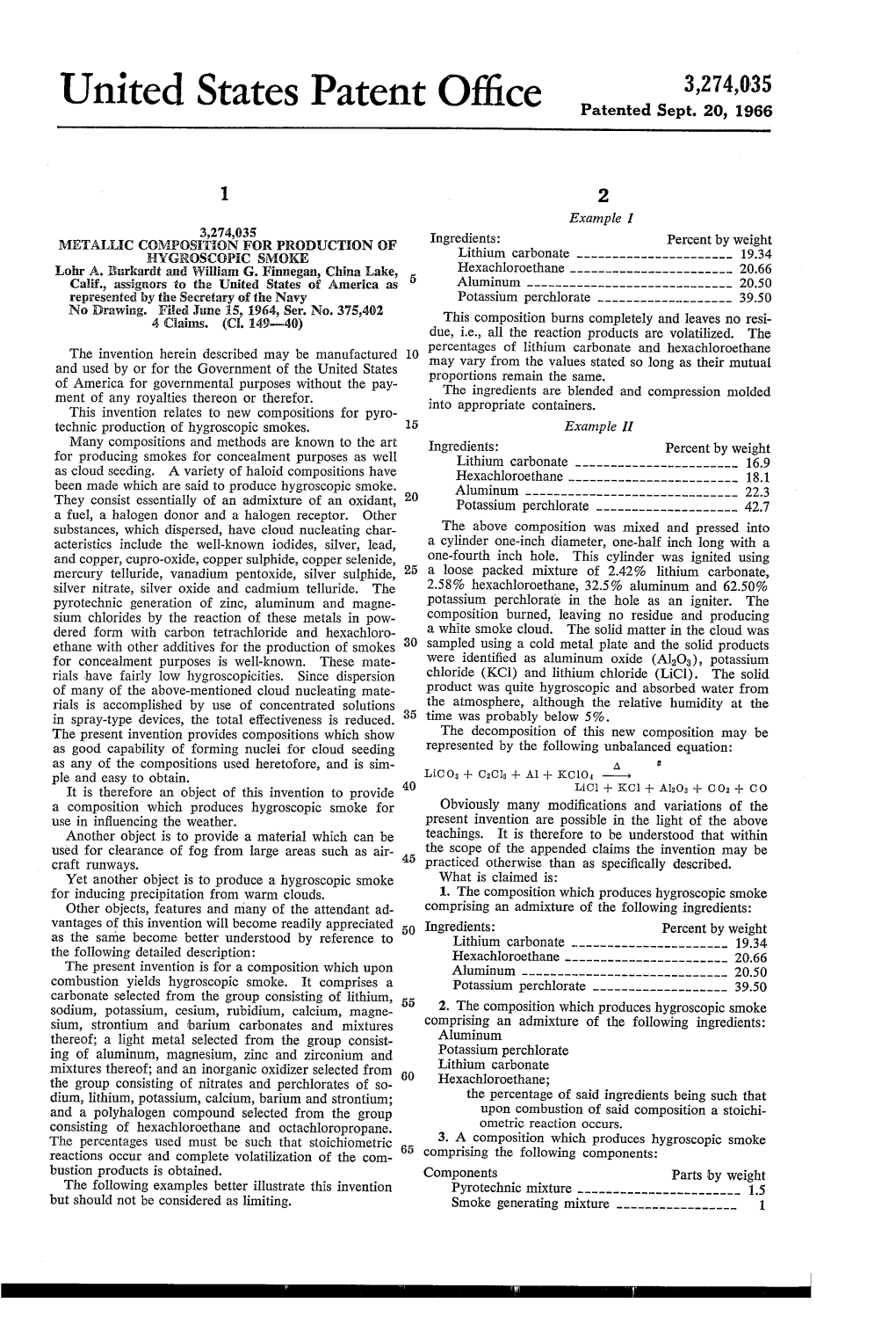 United States Patent Office Patented Sept