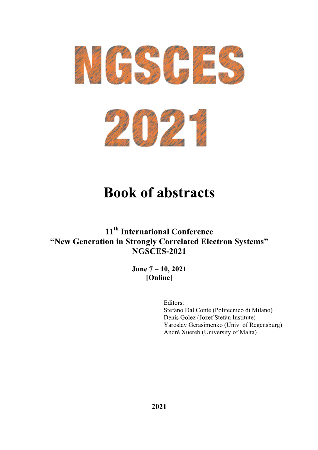 Book of Abstracts