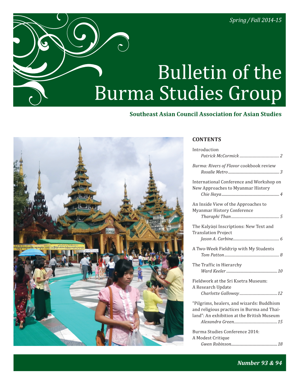 Bulletin of the Burma Studies Group