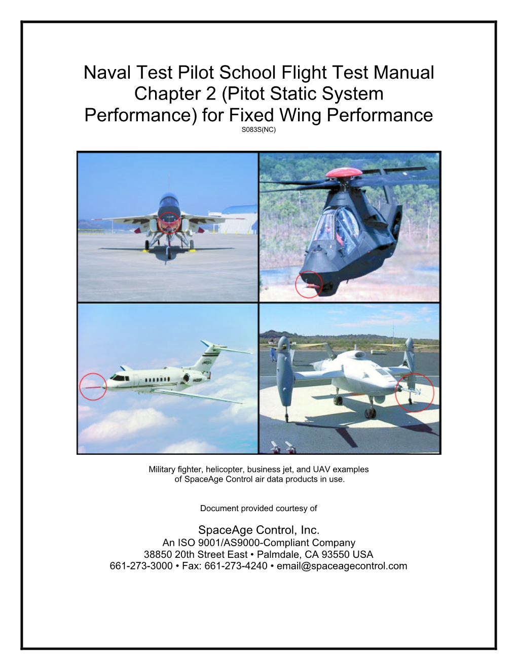 Pitot Static System Performance) for Fixed Wing Performance S083S(NC)