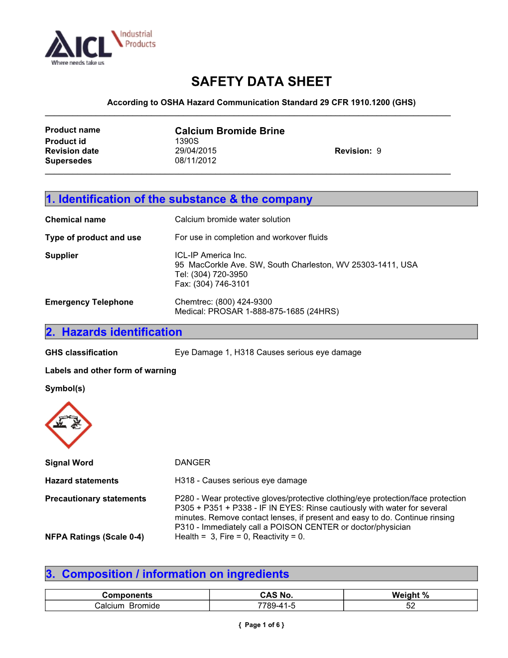 Safety Data Sheet