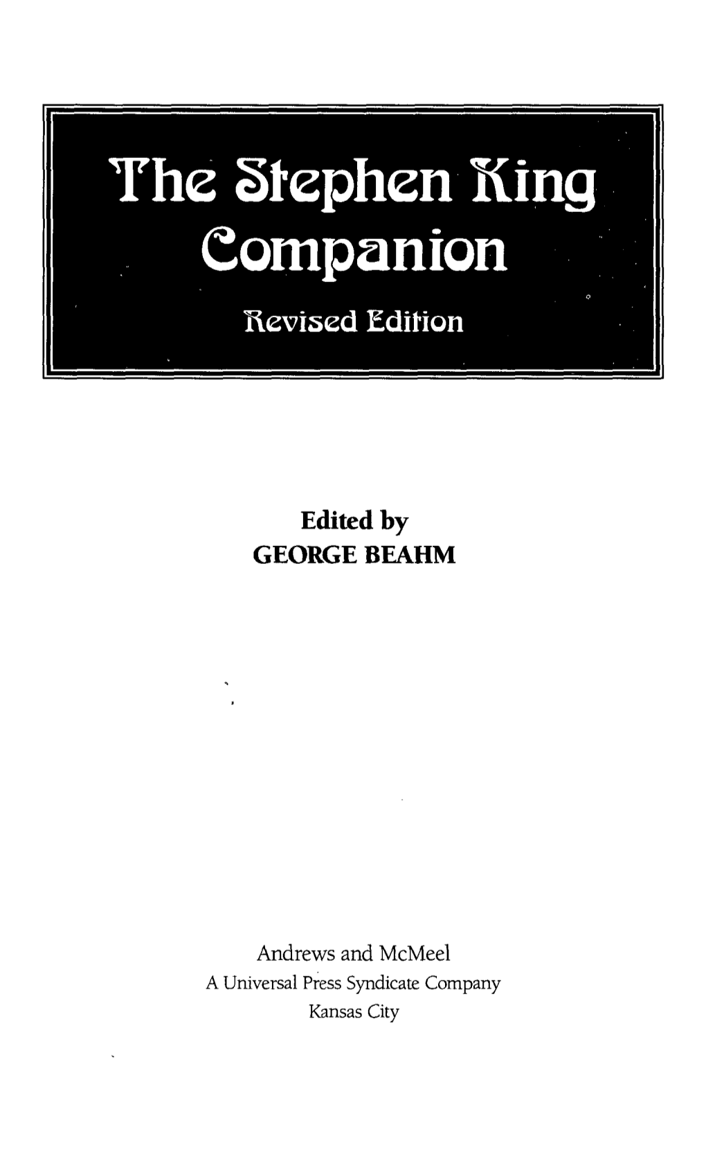 The Stephen King Companion Revised Edition