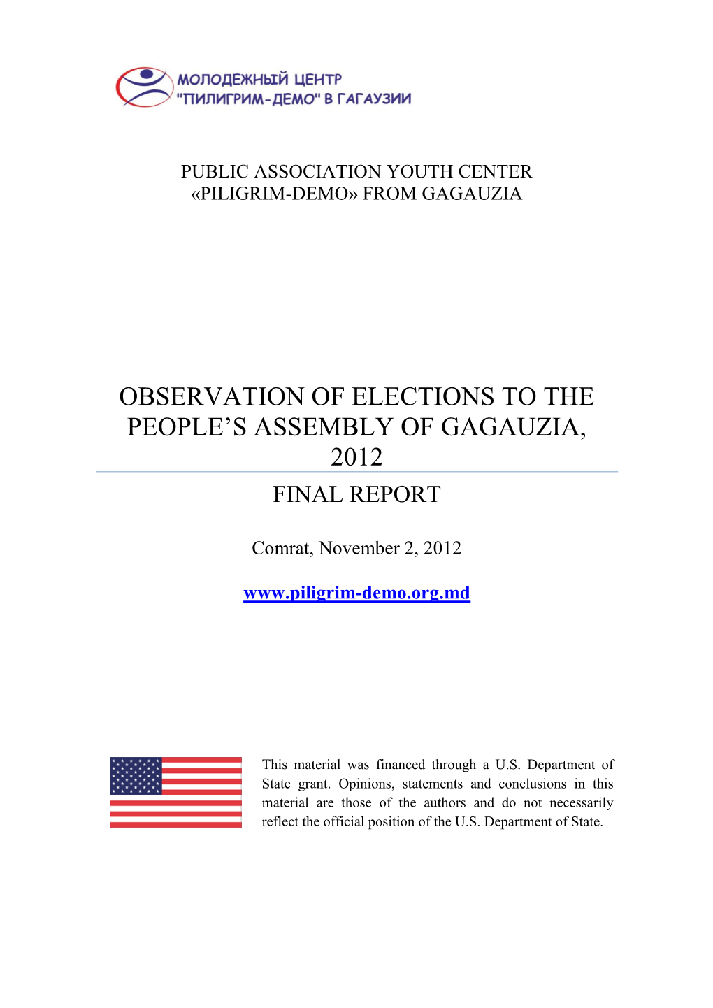 Final Report, November 2, 2012, PAG 2012