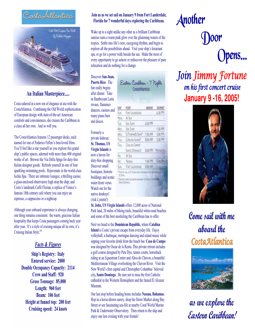 Jimmy Fortune Brochure -'05