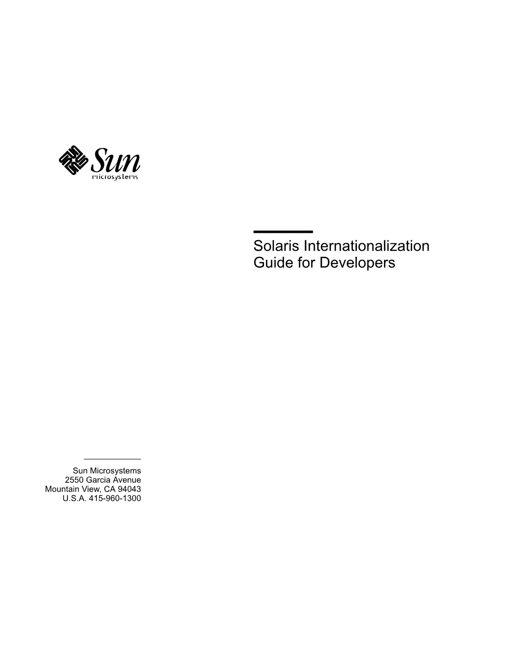 Solaris Internationalization Guide for Developers