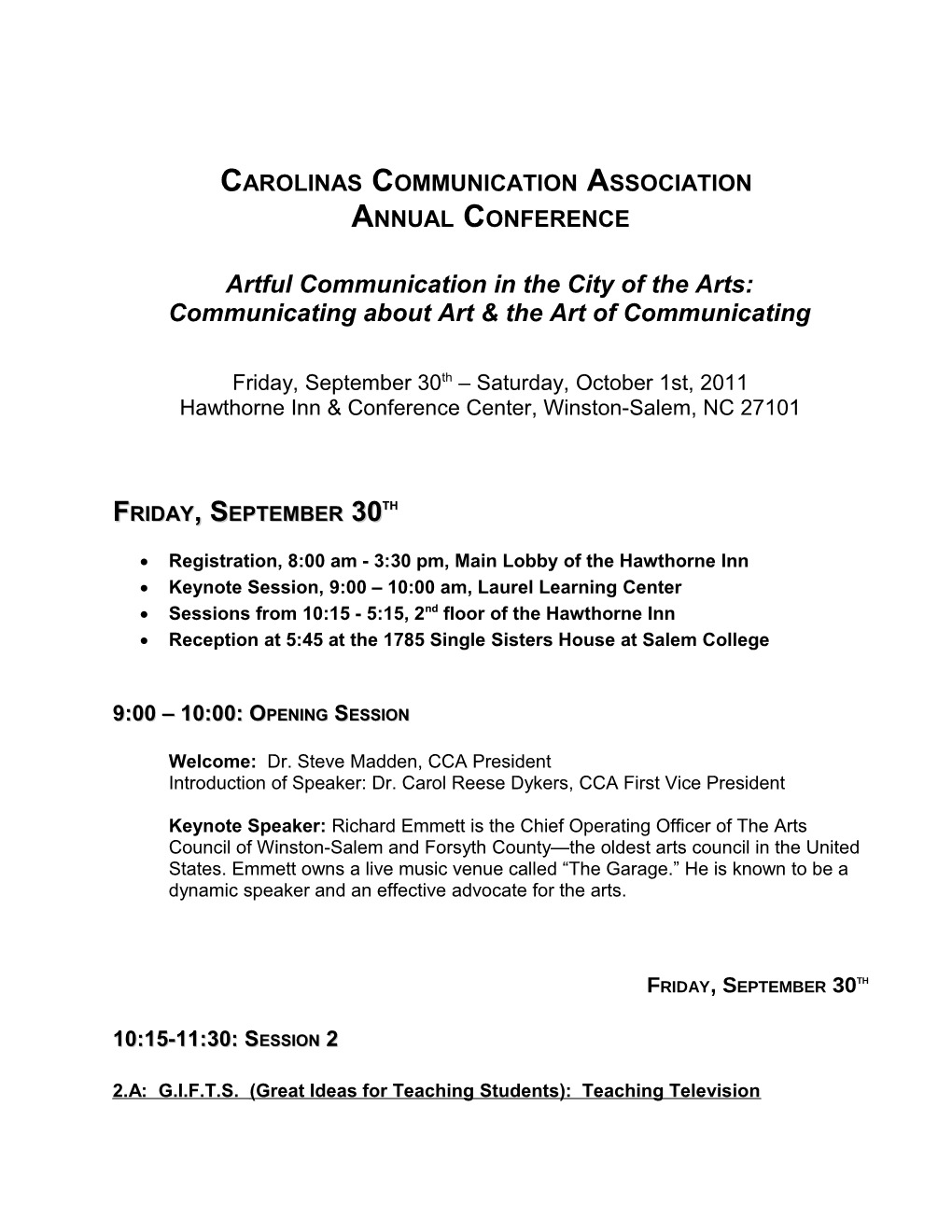 Carolinas Communication Association