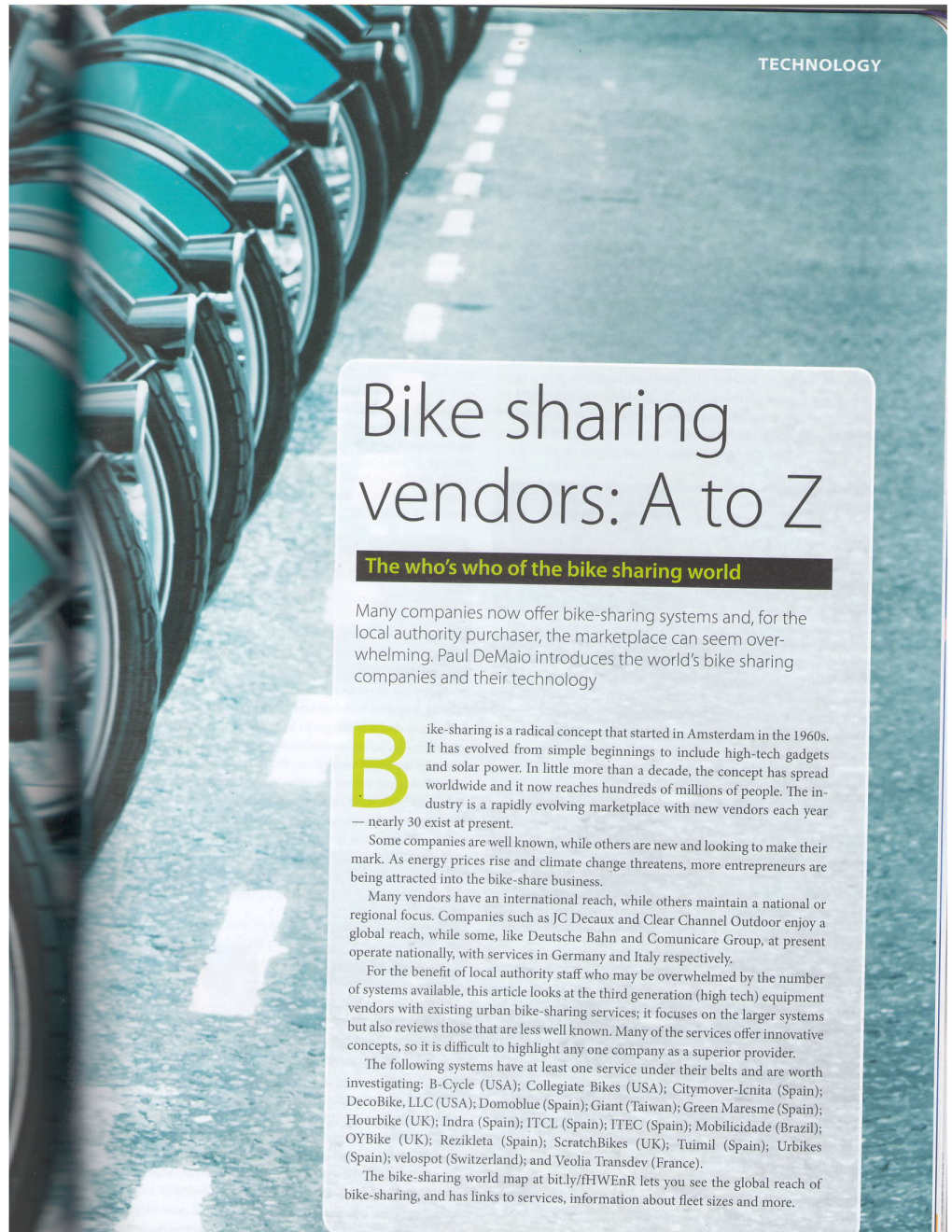 Bike-Sharing Vendors