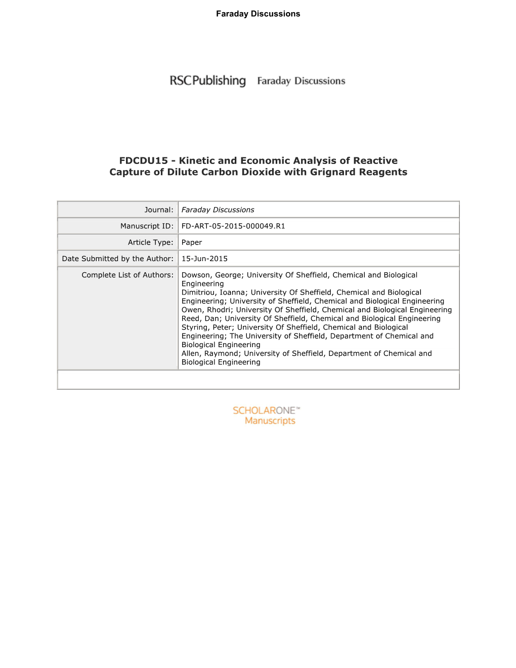 Kinetic and Economic Analysis of Reactive Capture of Dilute Carbon Dioxide with Grignard Reagents