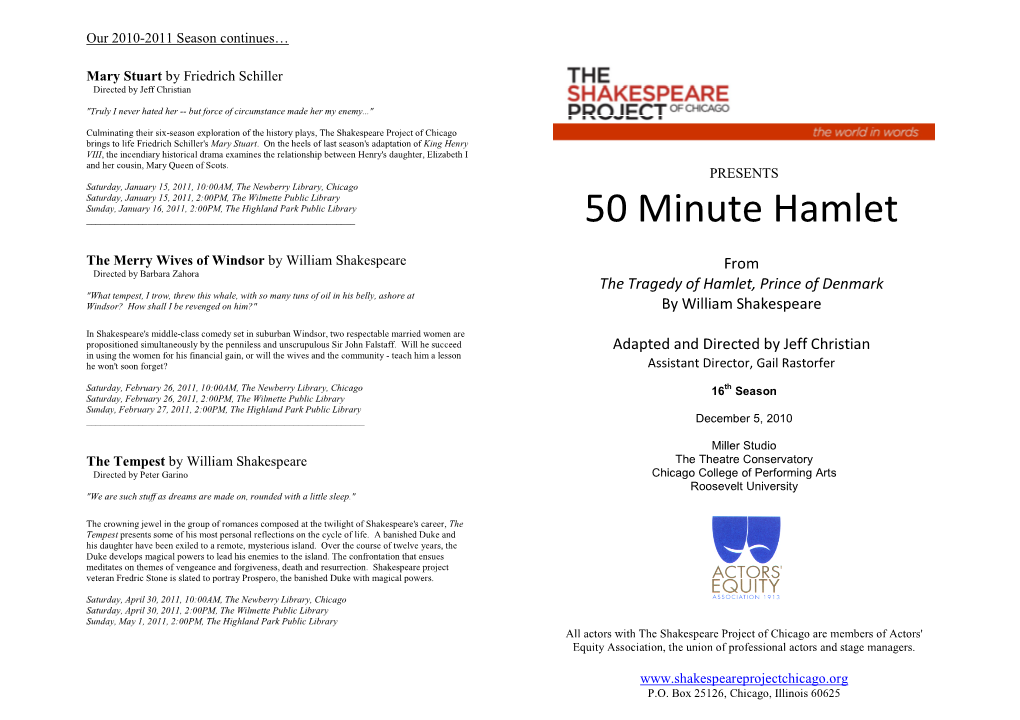 50 Minute Hamlet