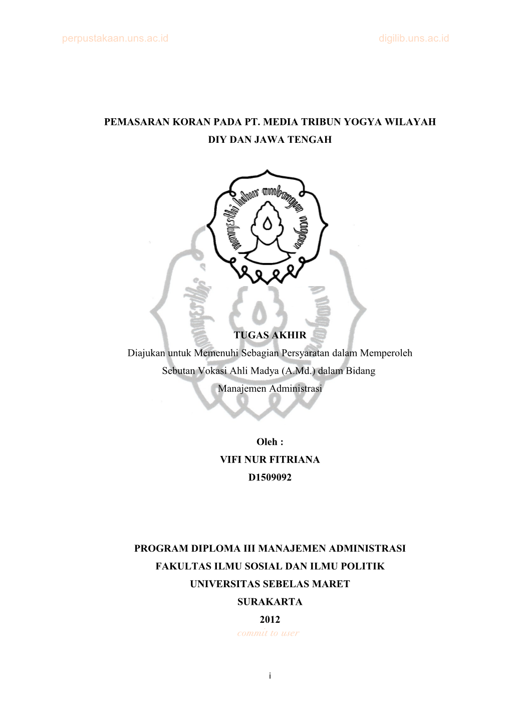 Pemasaran Koran Pada Pt. Media Tribun Yogya Wilayah