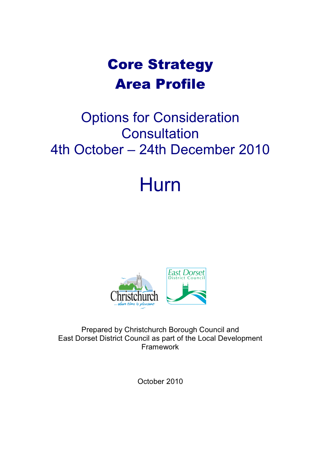 Hurn Area Profile Christchurch and East Dorset Hurn Area Profile